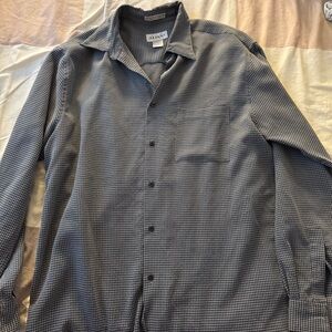 Alfani Men's Black and White Checkered Shirt
